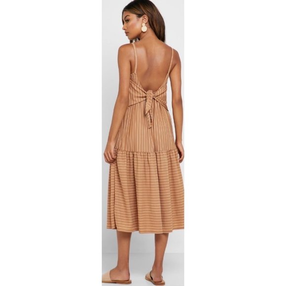 Topshop NWT Size 2 Stripe Midi Dress - Picture 2 of 4